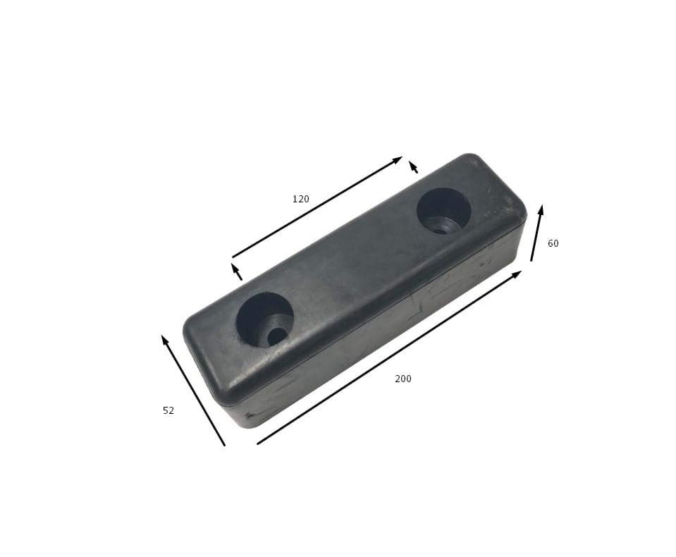 Dock Bumper for Trailers and Loading Ramps, 20/5/6 cm - OP-200-52-60U