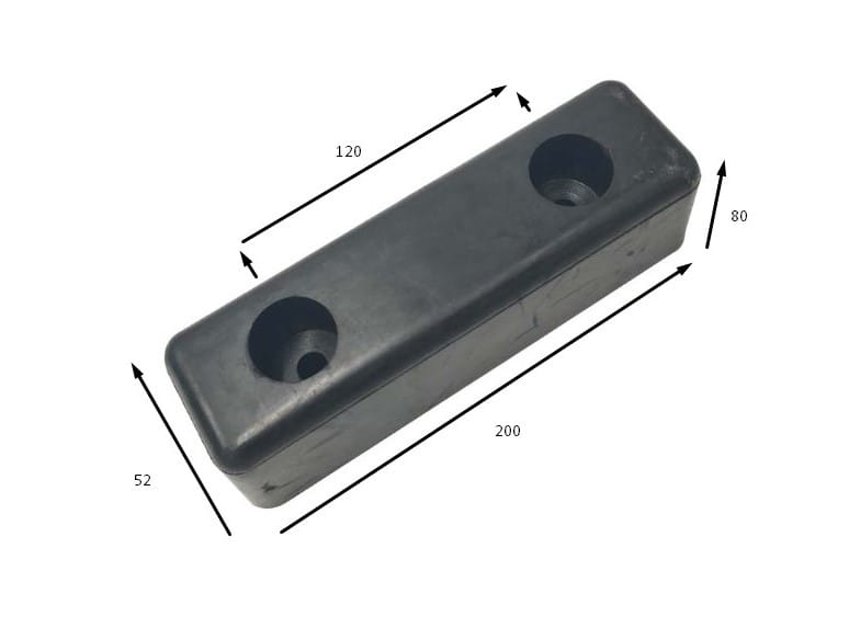 Dock Bumper for Trailers and Loading Ramps, 20/5/8 cm - OP-200-52-80U